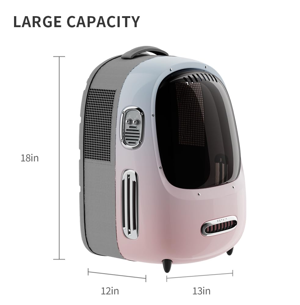 PETKIT Animal Carrier in 13.0"L x 12.0"W x 18.0"H, Pink