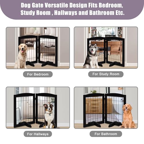LZRS Temporary Gate in 30"Height-2 Panel, Black
