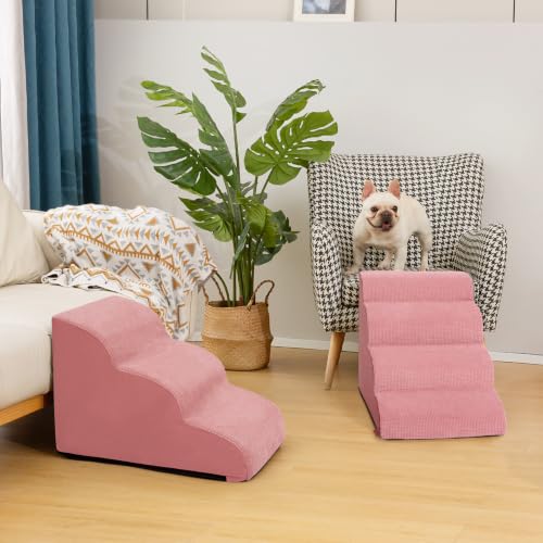 aodisman Animal Stair in Standard 3-Step 15.7"H, Pink