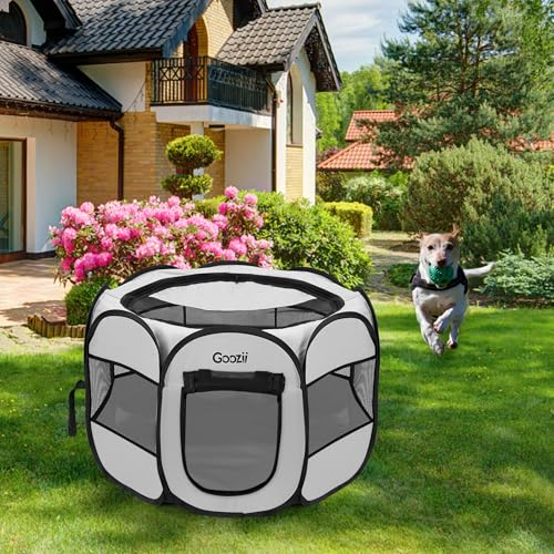 Goozii Pet Playpen in Light Grey