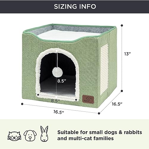 Bedsure Pet Activity Structure in Double, Green