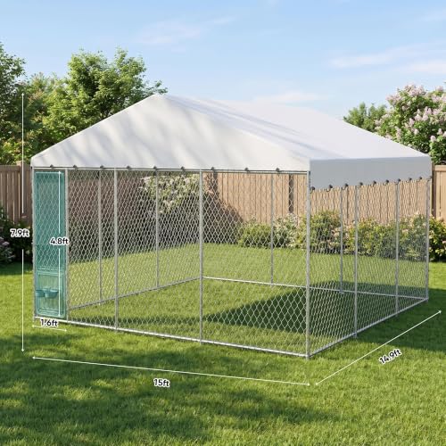 DWVO Animal Cage in 14.7 x 14.7 FT, Silver