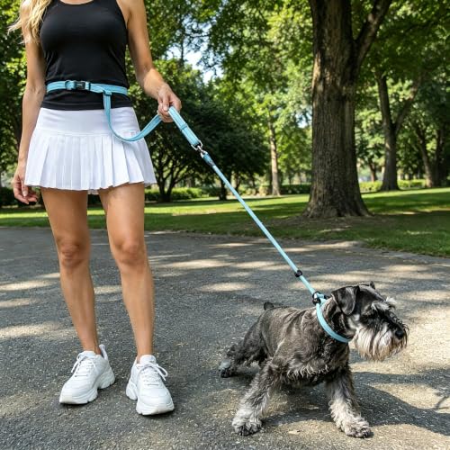 kazazoo Leash in Adjustable (5.5ft to 8.5ft), Light Blue