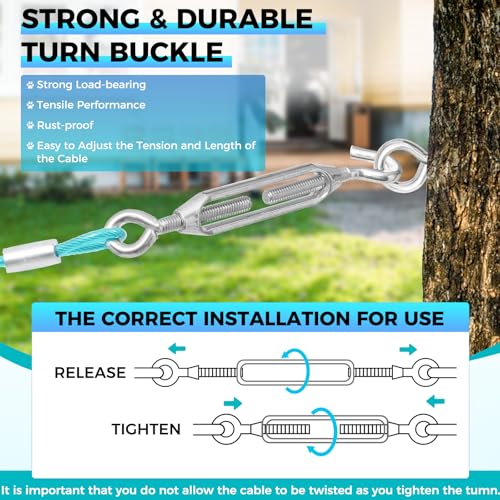 Duckygoo Leash in 50FT+10FT,250LBS, Teal