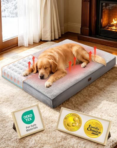 OhGeni Pet Bed Mat in 44" x 32"x 3.9" W, 01-Gray