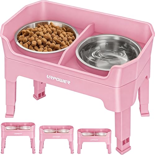 URPOWER Pet Feeder in Large, Pink