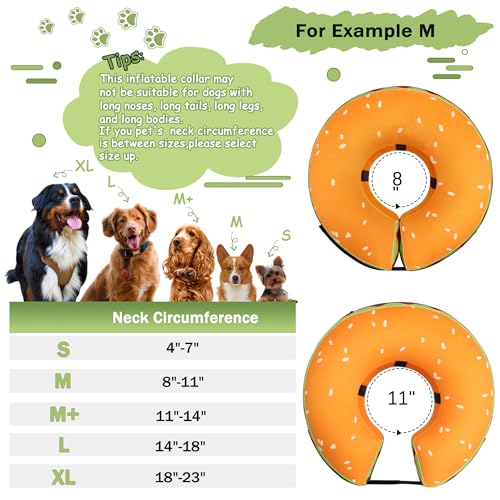 Cneo Animal Recovery Collar Cone in S（neck 4"-7"）, Hamburger
