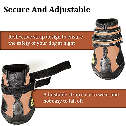 CovertSafe& Paw Hoof Protector in Size 1: （2.3''x1.6'')(L*W) for 10-23 lbs, Brown