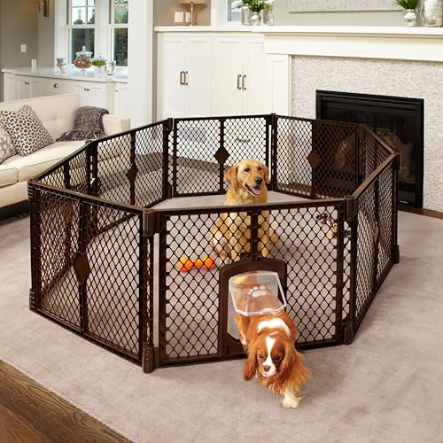 MYPET Pet Playpen in 8-Panel, Espresso