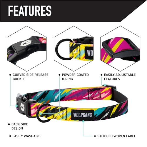 Wolfgang Man & Beast Animal Collar in Small (5/8 Inch x 8-12 Inch), FuzzyTails Print