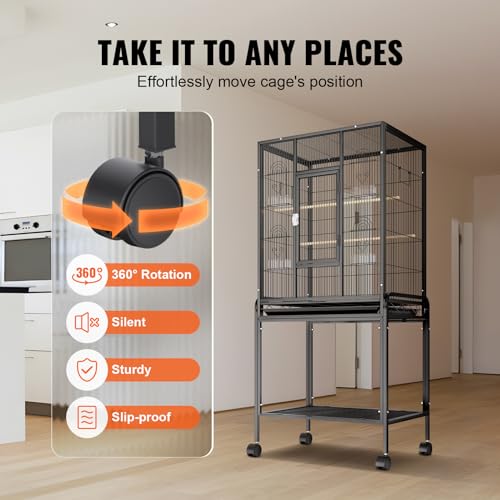 VEVOR Animal Cage in 24.0"L x 16.9"W x 54.0"H, Black