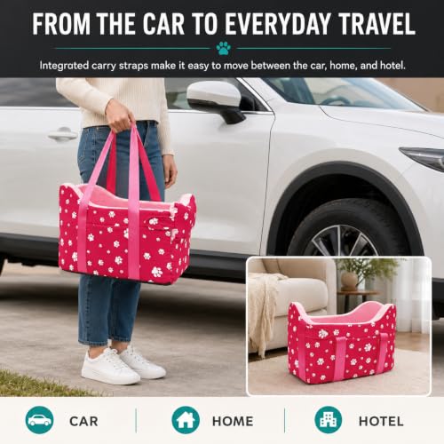 Cullaby Pet Seat in Small, Rose Red