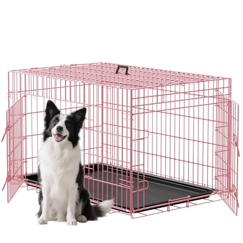 FDW Animal Cage in 48.0"L x 29.0"W x 31.0"H, Pink