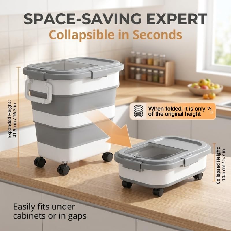 VORNOSI Food Storage Container in Large, gray and white