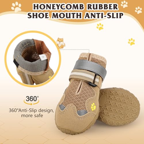 FISHOAKY Paw Hoof Protector in Size 1: 1.57''x2.09''(W*L), Black
