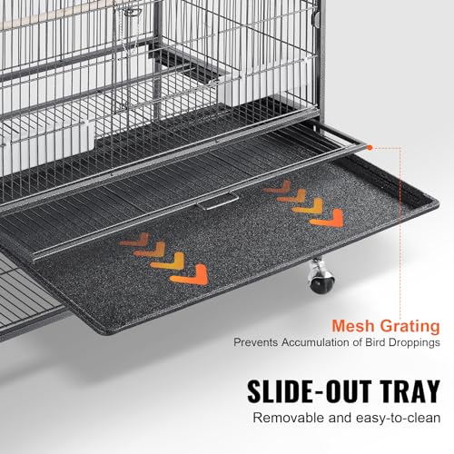 VEVOR Animal Cage in 31.1"L x 20.1"W x 52.0"H, Black