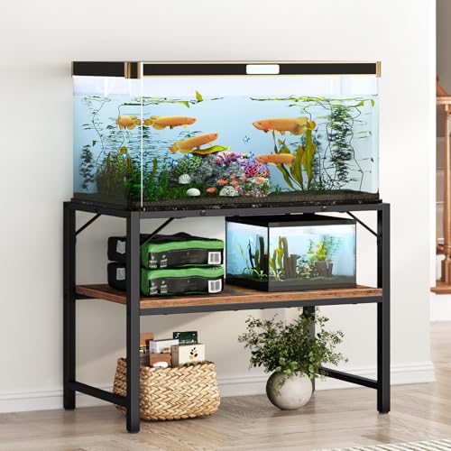 MAHANCRIS Item Stand in 40-50 Gallon, Rustic Brown