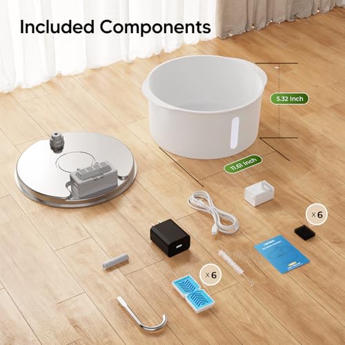 PEKTACO Animal Water Dispenser in silvery