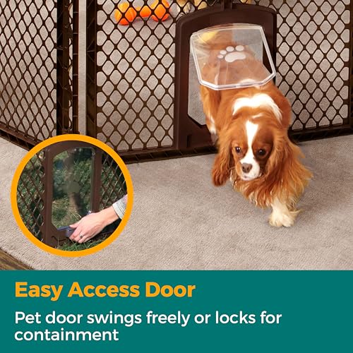 MYPET Pet Playpen in 8-Panel, Espresso
