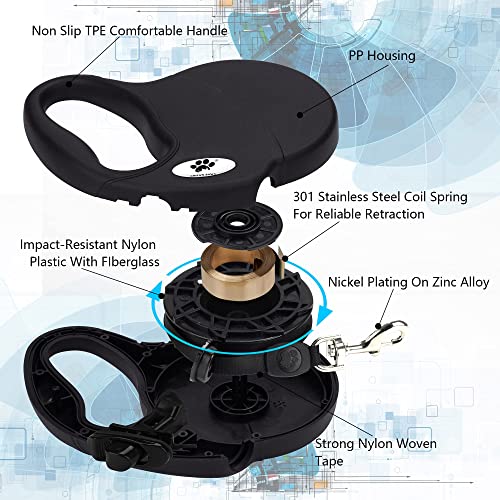 CROWN PAWS Leash in Large, Black