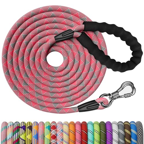 NTR Leash in 15ft*1/3", Pink/Grey