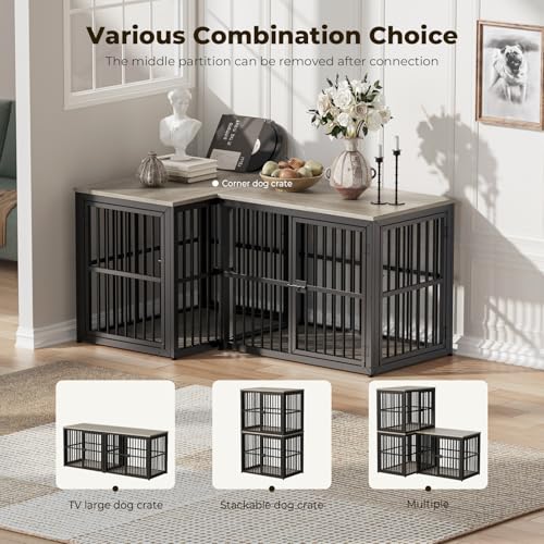 Lyromix Animal Cage in 33.1"L x 22.1"W x 26.0"H, Ancient gray