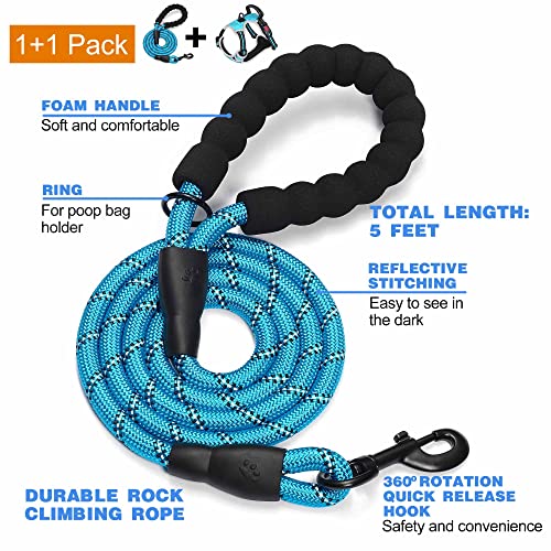 tobeDRI Animal Harness in Medium, Blue/Grey