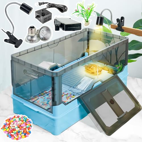 Wedoelsim Vivarium in 25.6x12.8x14.6 Inch, Blue