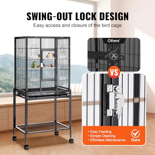 VEVOR Animal Cage in 24.0"L x 16.9"W x 54.0"H, Black