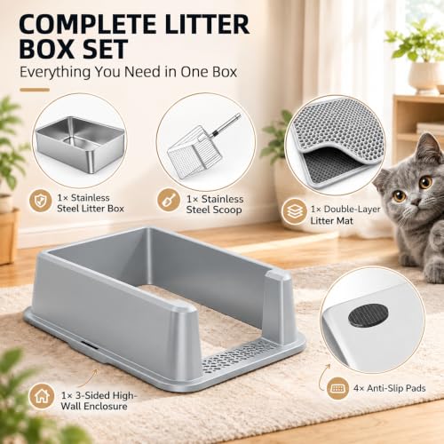 WoofiGo Litter Box in XL Extra Large, 22- Gray (Pack of 1)