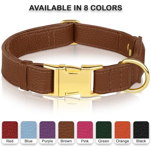 BUDKAS Animal Collar in XS, 9"-12" Neck Fit, Brown