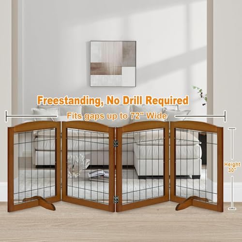 LZRS Temporary Gate in 30"Height-4 Panel, Black