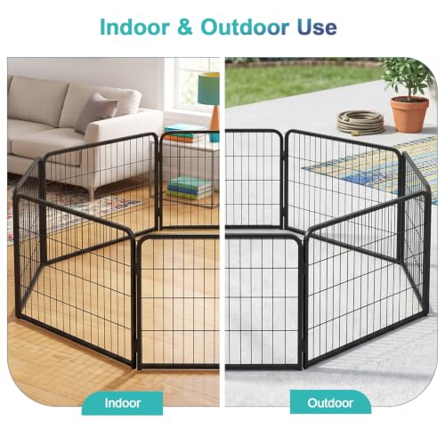 FDW Pet Playpen in 24 Inch, Black