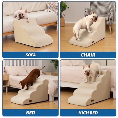 aodisman Animal Stair in Standard 3-Step 15.7"H, Beige