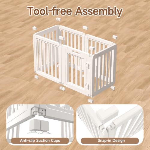 everfront Pet Playpen in 24", White