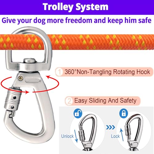 SIAELT Leash in 50Ft, Orange