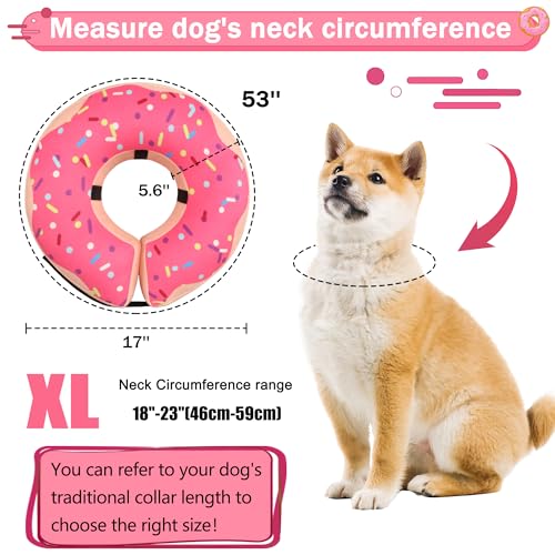 Cneo Animal Recovery Collar Cone in XL（neck 18"-23"）, Pink