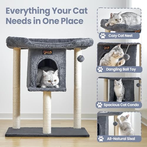 Feliskyn Pet Activity Structure in 28 Inches, Dark Grey