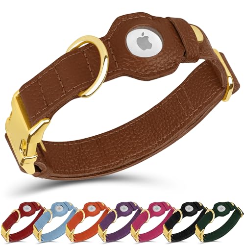 BUDKAS Animal Collar in XS, 9"-12" Neck Fit, Brown