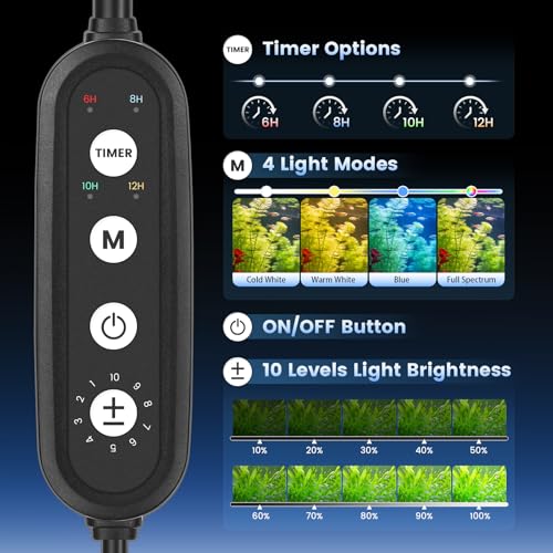 AQQA Electric Light in up to 48 Inches, Black