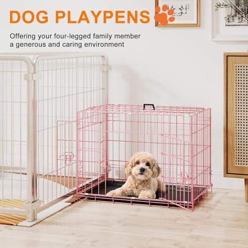 FDW Animal Cage in 24.0"L x 16.0"W x 19.0"H, Pink