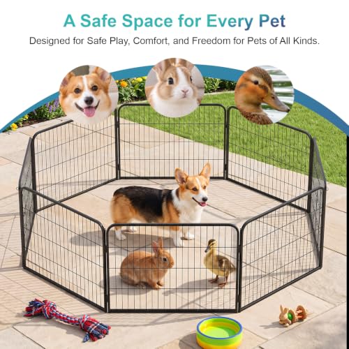 FDW Pet Playpen in 24 Inch, Black