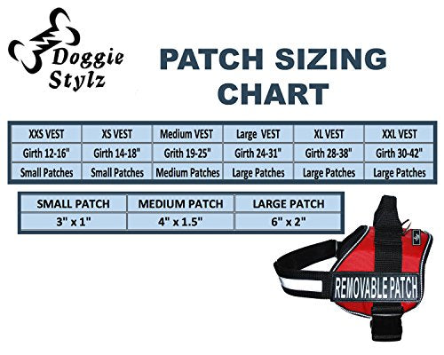 Doggie Stylz Fabric Applique Patch in Small 3"x1", Black
