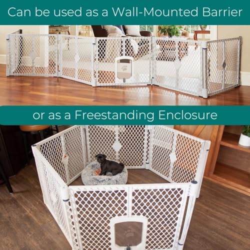 MYPET Pet Playpen in 6-Panel Barrier, Light Gray