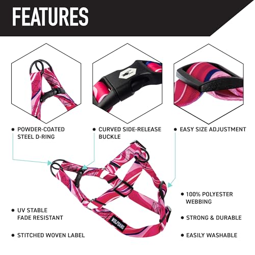 Wolfgang Man & Beast Animal Harness in Small (5/8 Inch x 12-18 Inch), MarbleSwirl Print