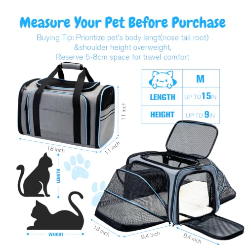 Srinlon ㅤ Animal Carrier in 18.0"L x 11.0"W x 11.0"H, Blue