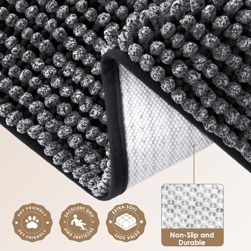 EHEYCIGA Pet Bed Mat in 24x16inch, Dark Grey
