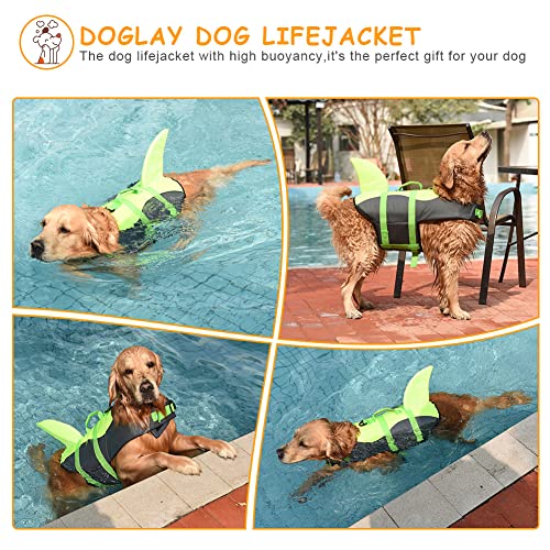 Doglay Pet Apparel in Medium, Green-Shark