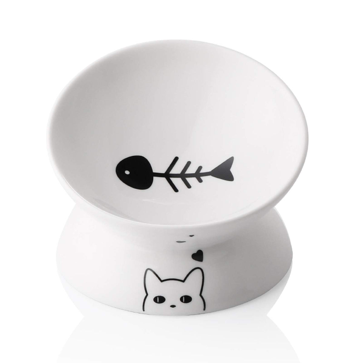 Sweejar Home Pet Feeder in 5 Inch, White