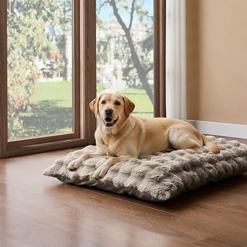 WDCOZY Pet Bed Mat in X-Large(41"x27"), Fluffy-Beige